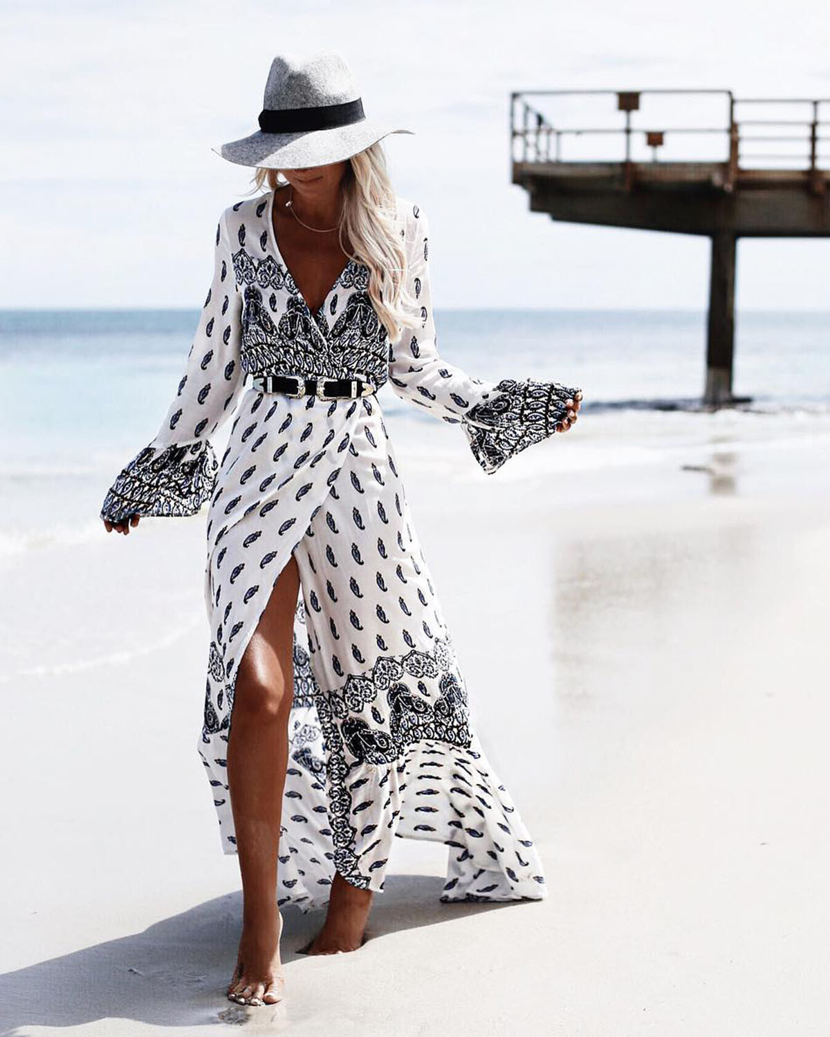 Bohemian Vacation Printed Maxi Dress  2ae8