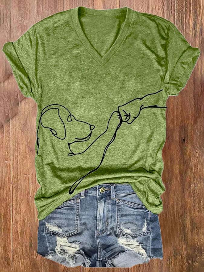 Women's Dog Casual T-Shirt