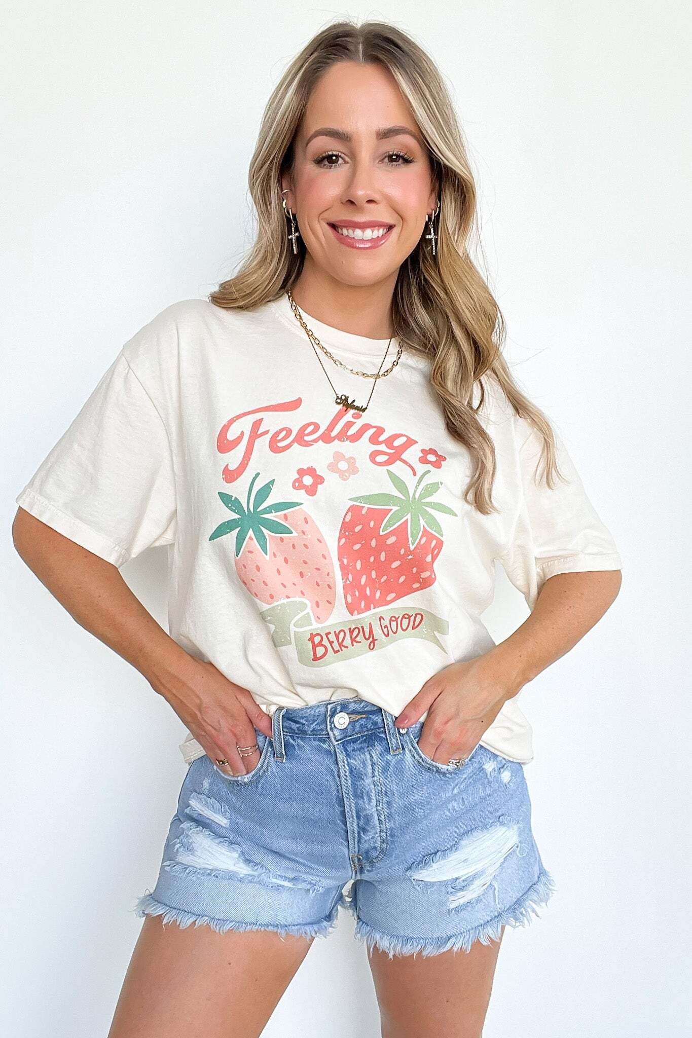 Feeling Berry Good Vintage Relaxed Graphic Tee | CURVE - BACK IN STOCK