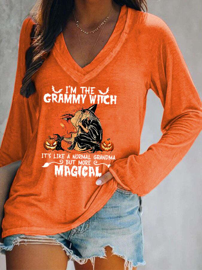 Women's I'm the Grammy Witch Casual Long-Sleeve T-Shirt