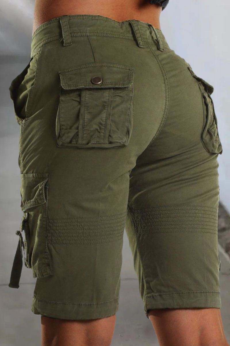 Flap Pocket Design Bermuda Cargo Shorts