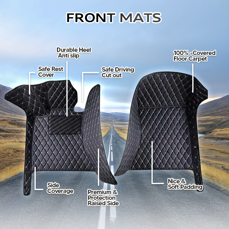 Alexcar Elvie 2023 Heavy Duty, Universal Fit Floor Mats for Cars, SUVs, and Trucks