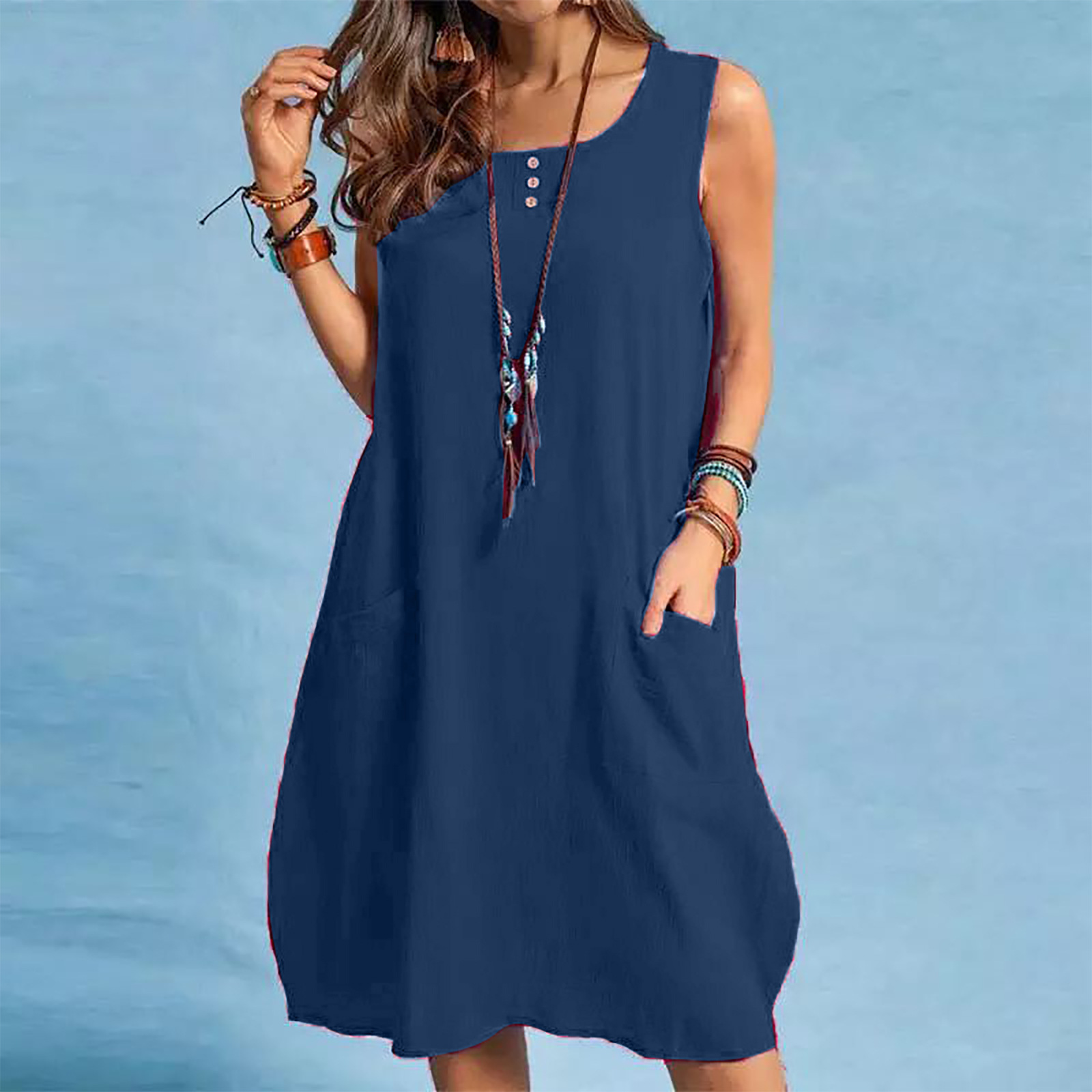 Finneyy Pocket Sleeveless Dress