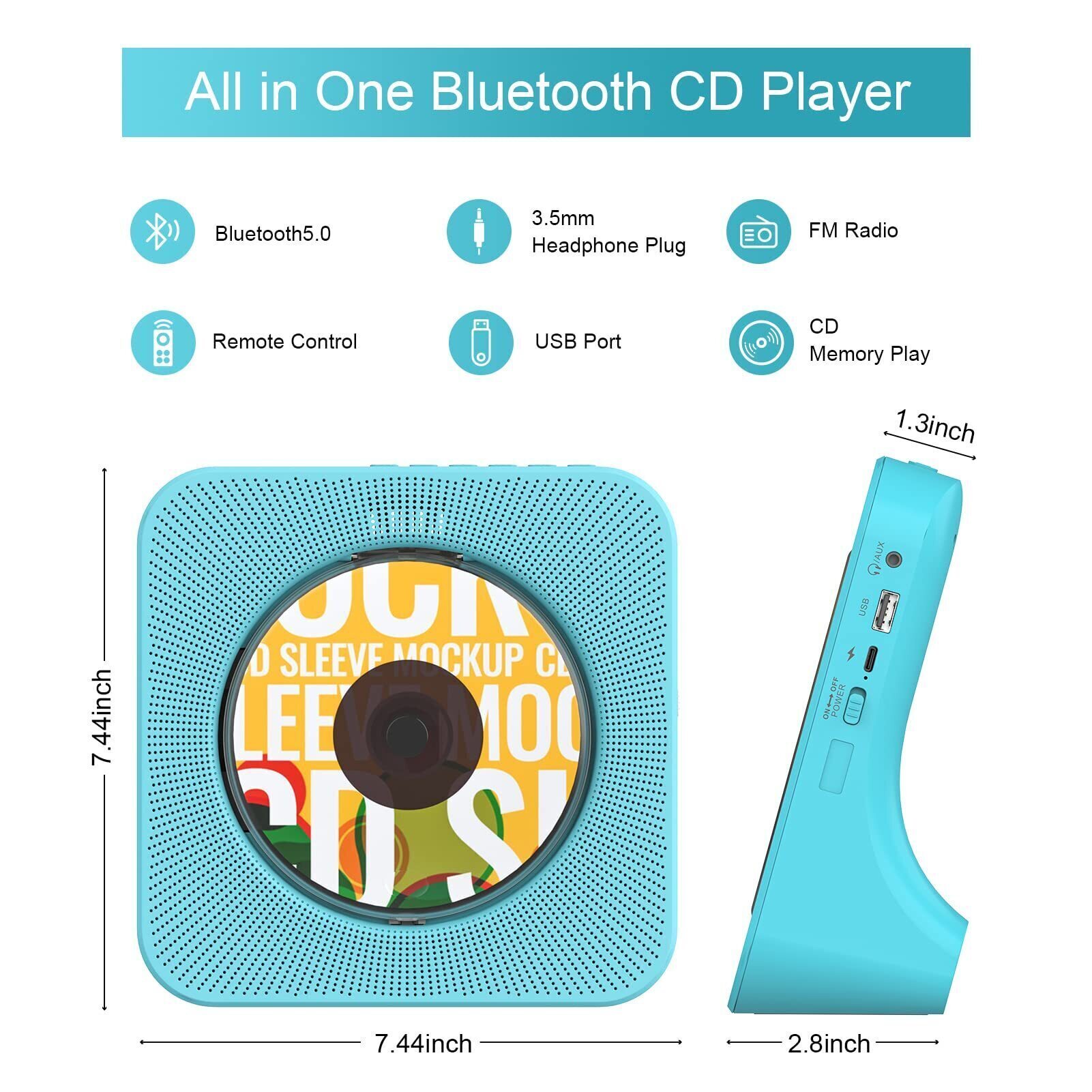 Portable Bluetooth CD Player
