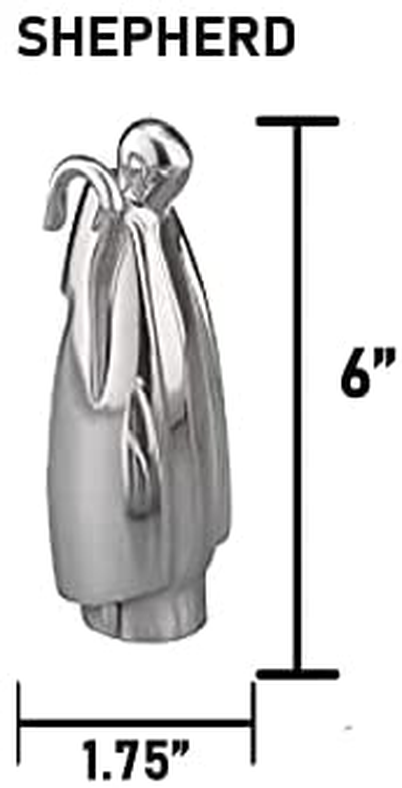 Nambe Holiday Collection Nativity Shepherd and Animals Set of 4