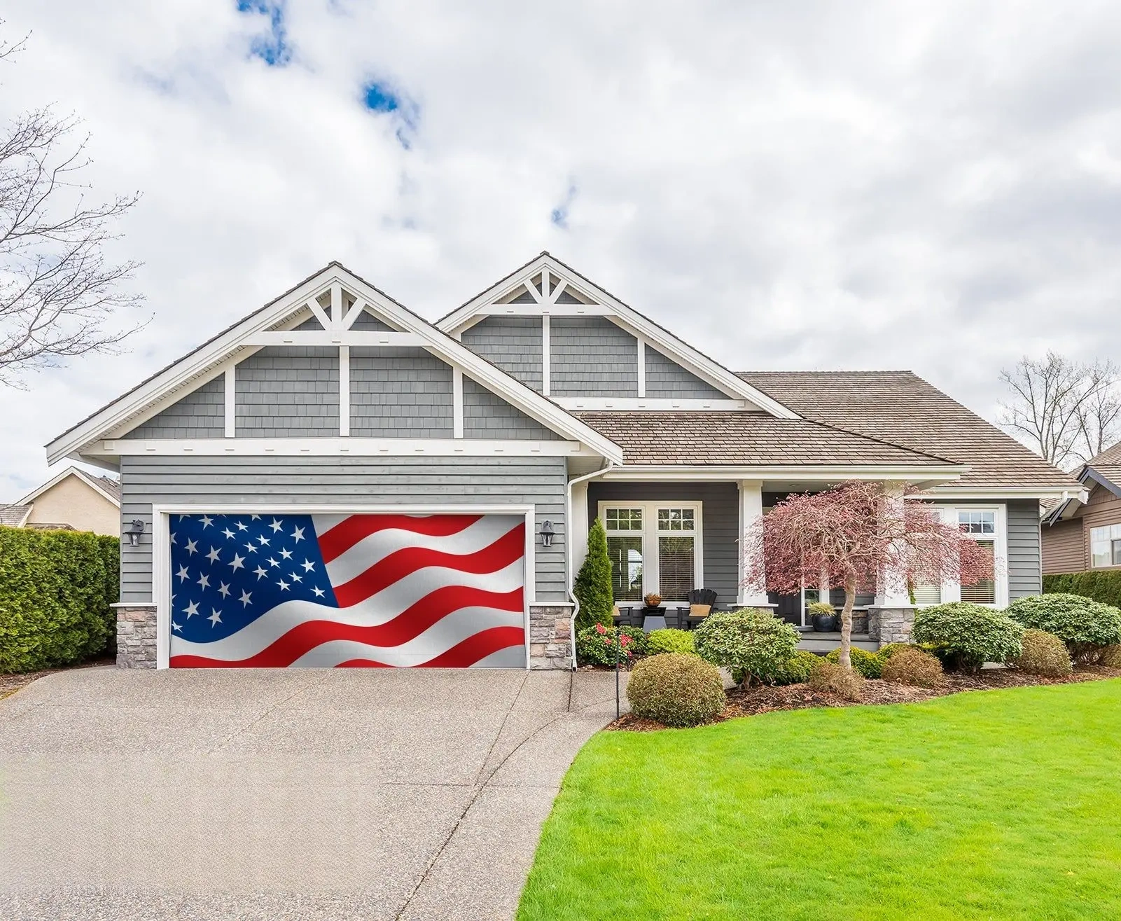 American Flag1car Garage Cover aireaim