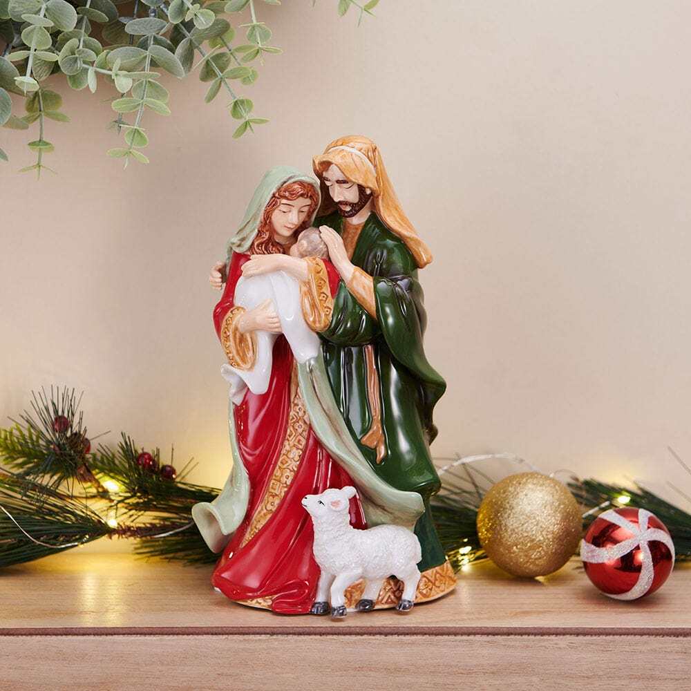 Holiday Musical Nativity Holy Family Figurine, O Holy Night