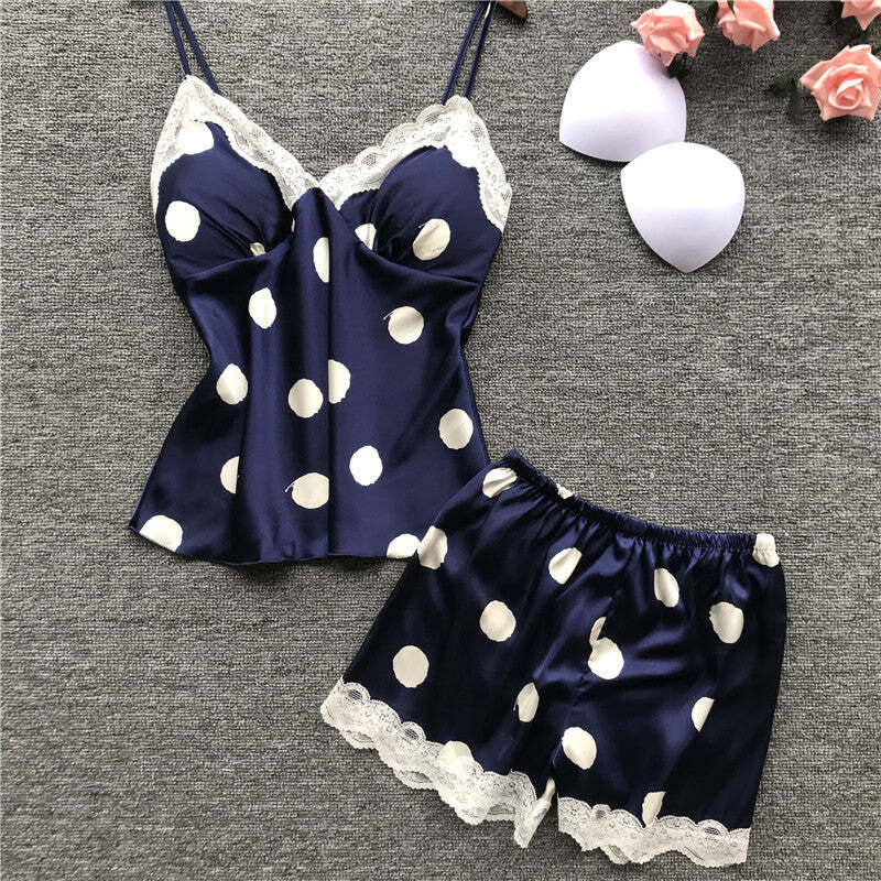 Cute polka dot style fun home pajamas