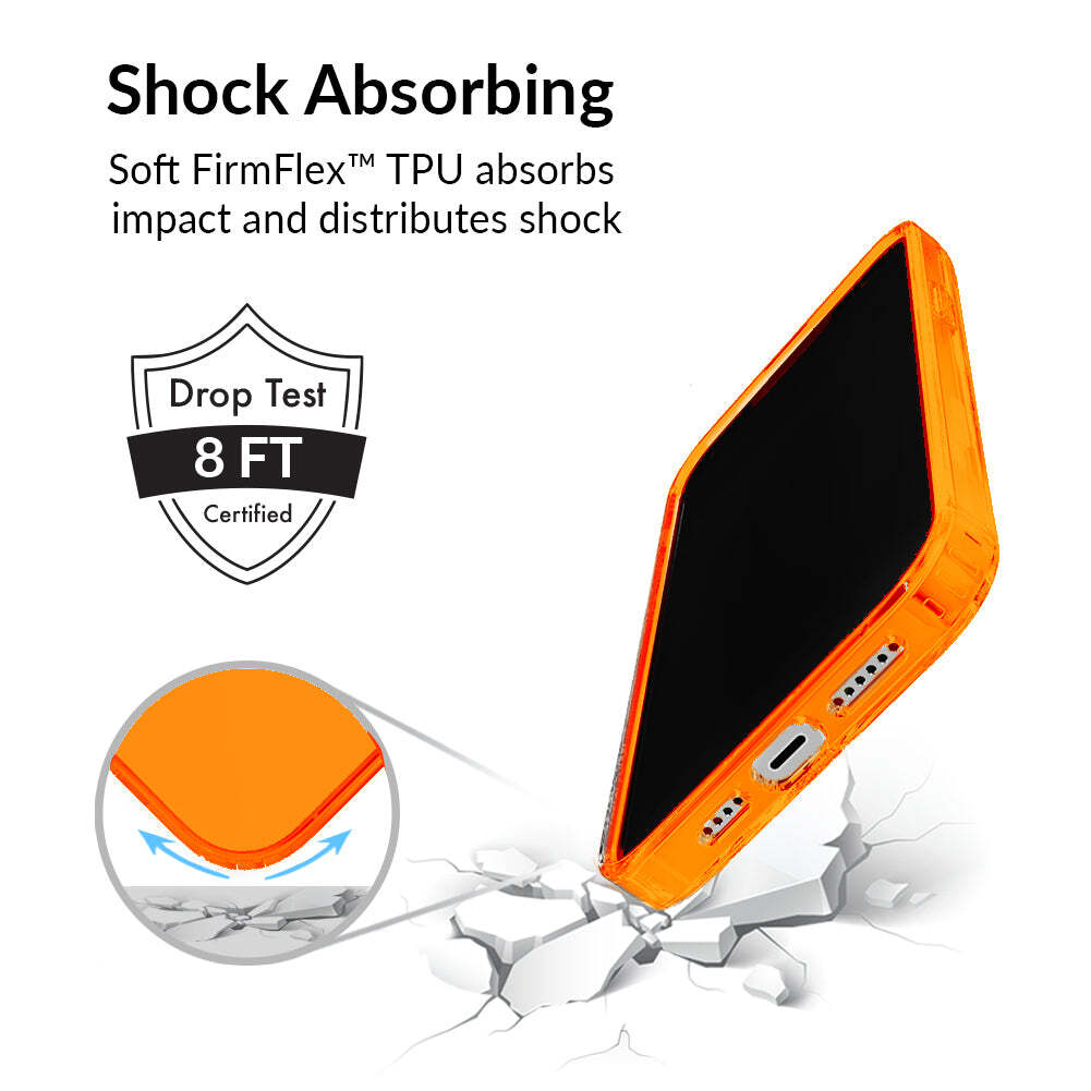 Neon Orange Clear iPhone Case