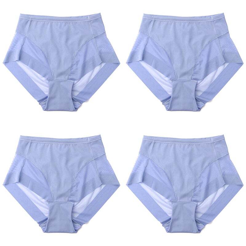 Pay 1 Get 4(4packs) High Waist Ice Silk Seamless Shaping Briefs--Last Day 49% OFF