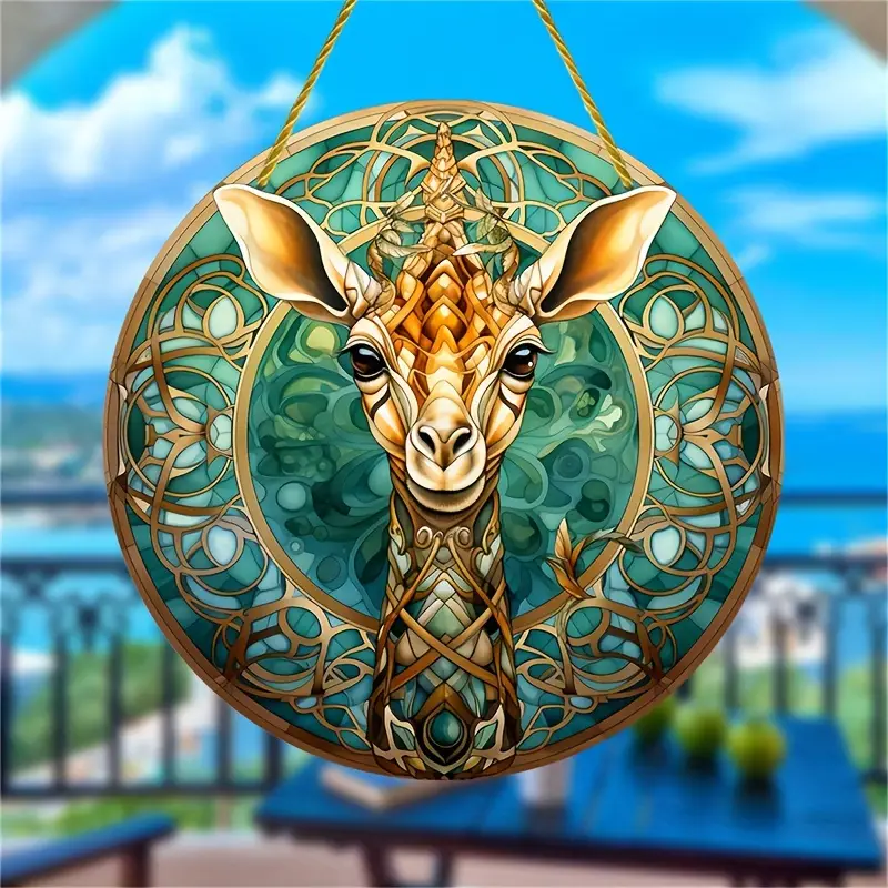 1pc, Giraffe Window Hangings,Giraffe Decor Gifts For Animal Lovers,Giraffe Suncatcher For Kitchen Bedroom Birthday Gift For Mom Grandma Aunt