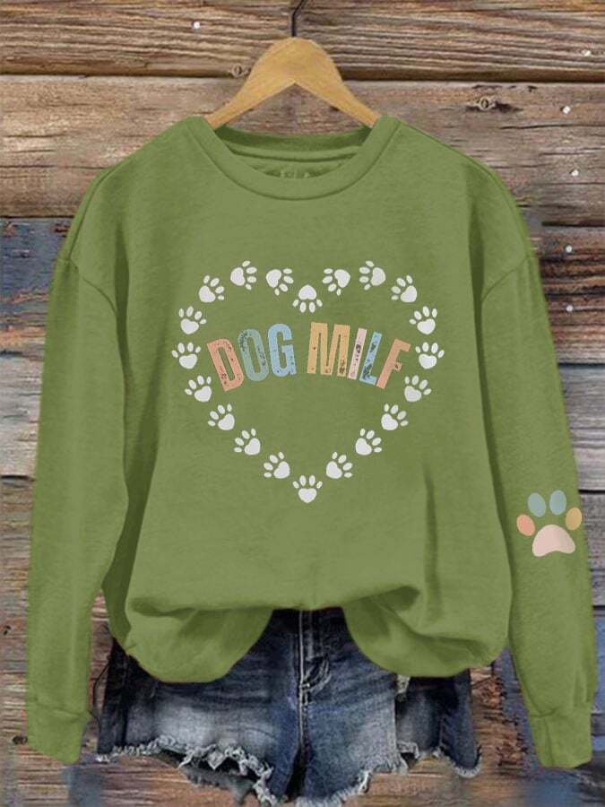 Women's Dog MILF Print Sweatshirt
