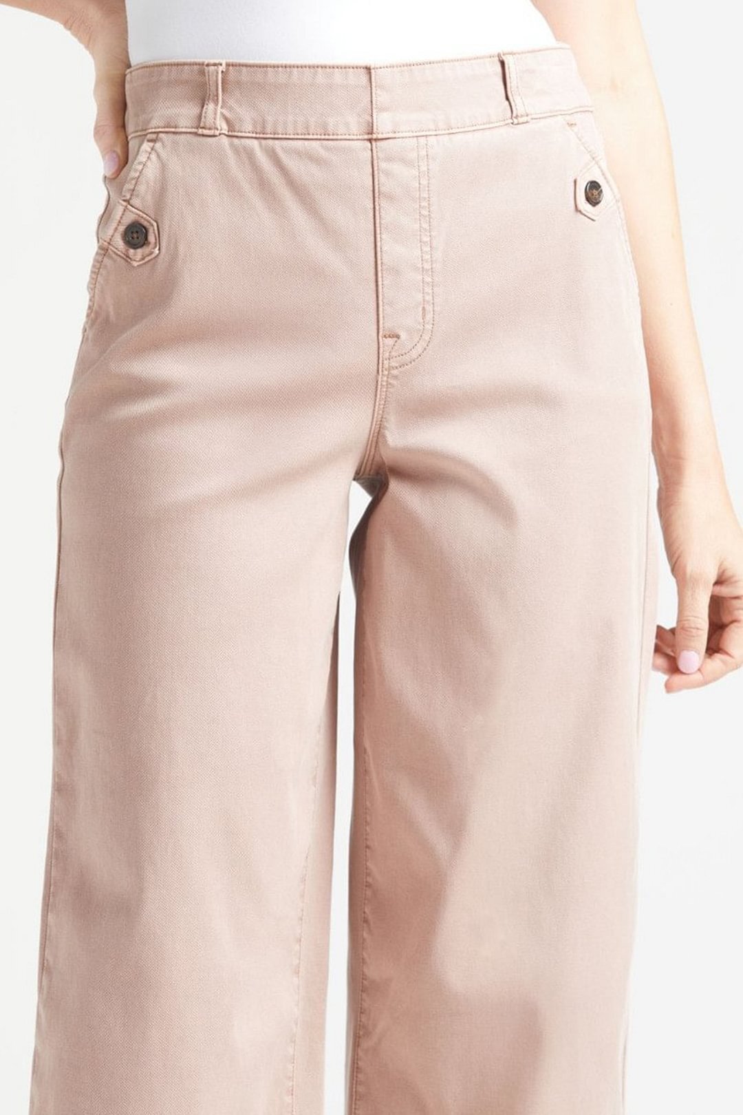 Stretch Twill Cropped Wide Leg Pants (BUY 4 FREE SHIPPING)