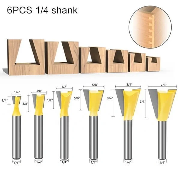 6PCS DOVETAIL ROUTER BIT SET🔥Buy 2 Save $10🔥