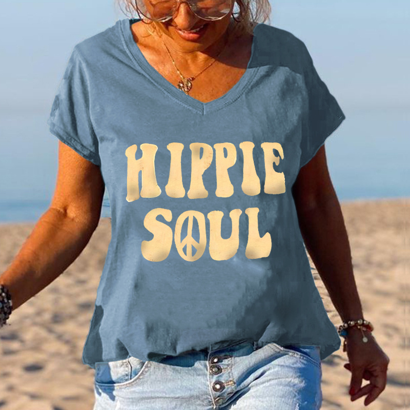 Simple Hippie Soul Short Sleeve Graphic Tees