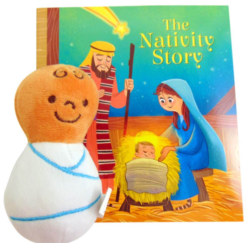 The Nativity Story Childrens Set with Story Book and Plush Baby Jesus