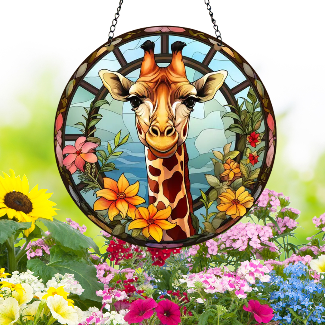 1pc, Giraffe Window Hangings,Giraffe Decor Gifts For Animal Lovers,Giraffe Suncatcher For Kitchen Bedroom Birthday Gift For Mom Grandma Aunt