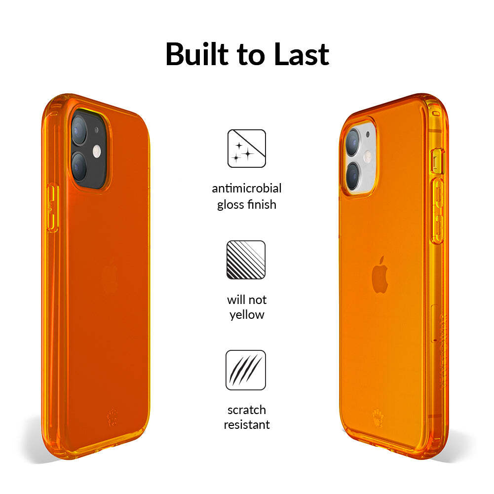 Neon Orange Clear iPhone Case