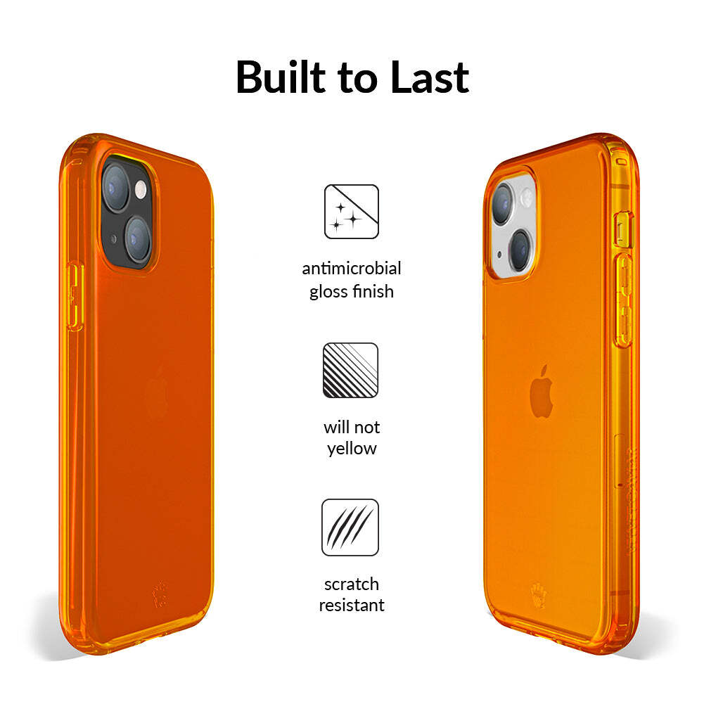 Neon Orange Clear iPhone Case