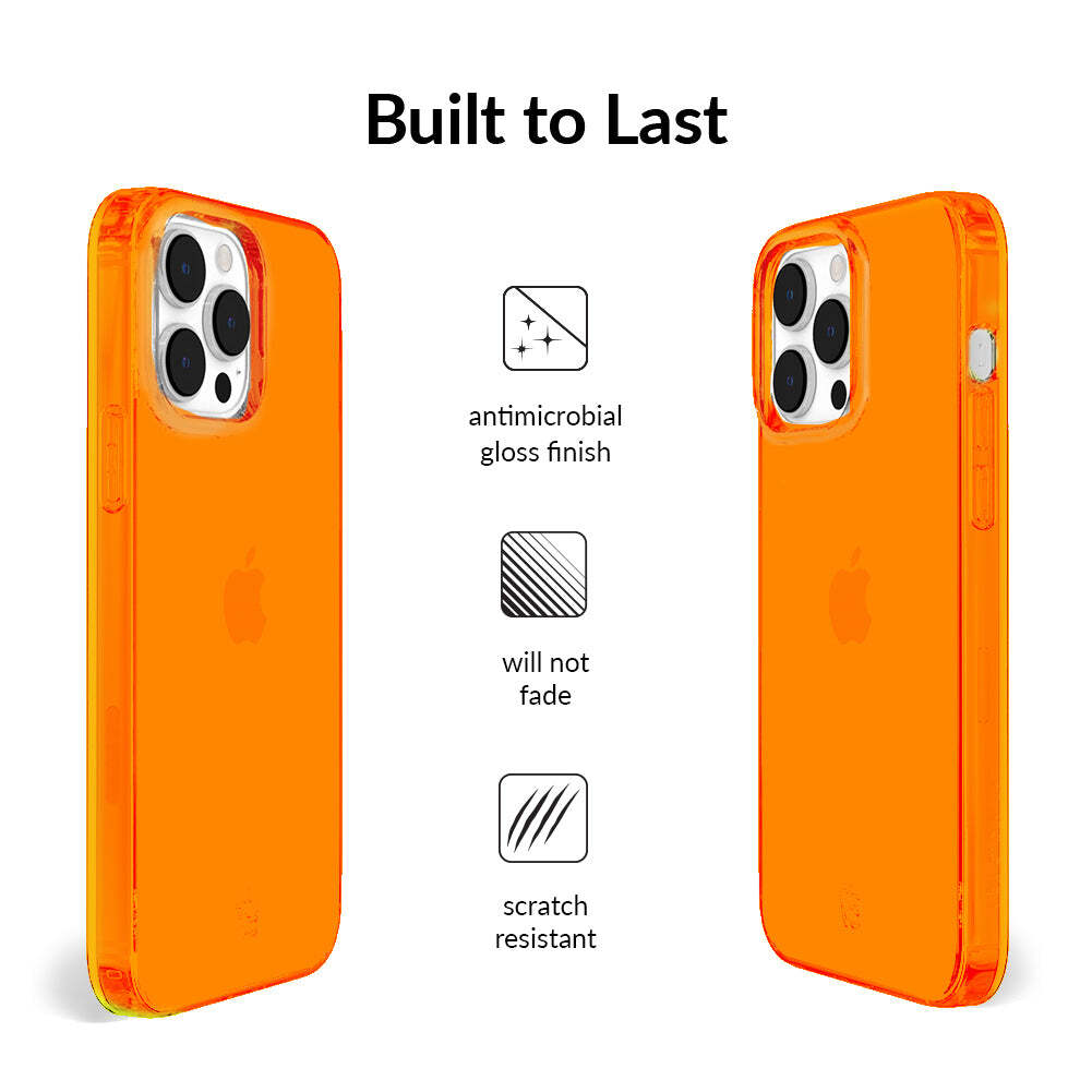 Neon Orange Clear iPhone Case