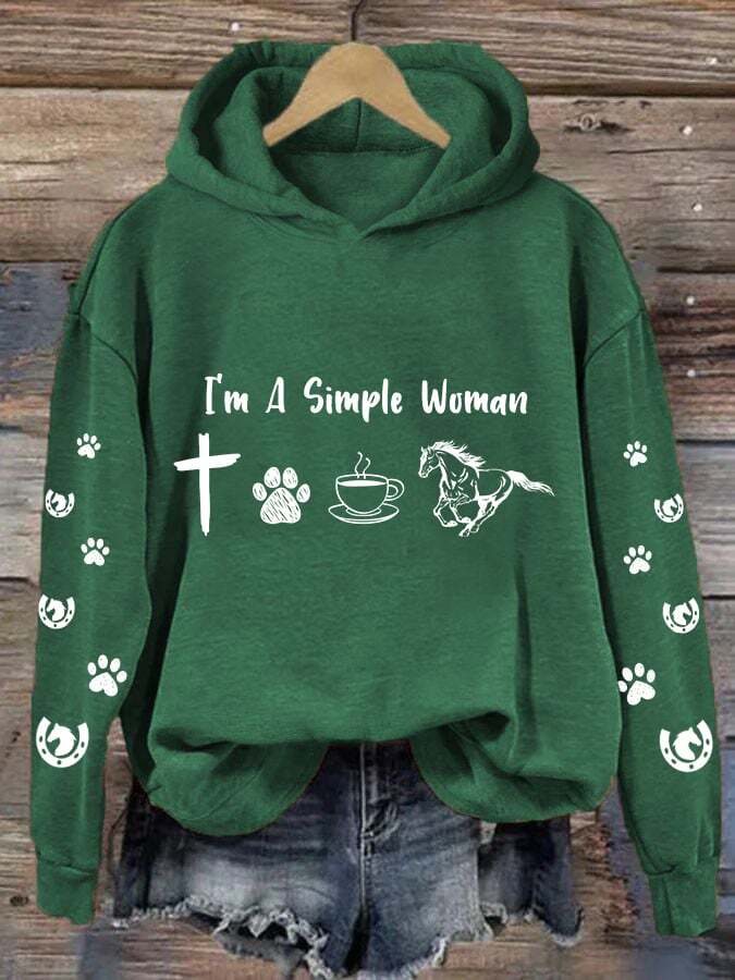 Women's I'm A Simple Woman Casual Hoodie