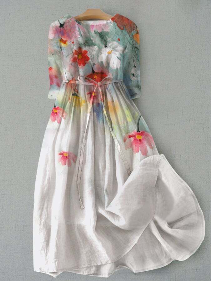 Loose Art Print Dress