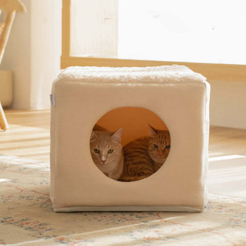 Enclosed DualPurpose Foldable Cat Sofa Bed symmosa