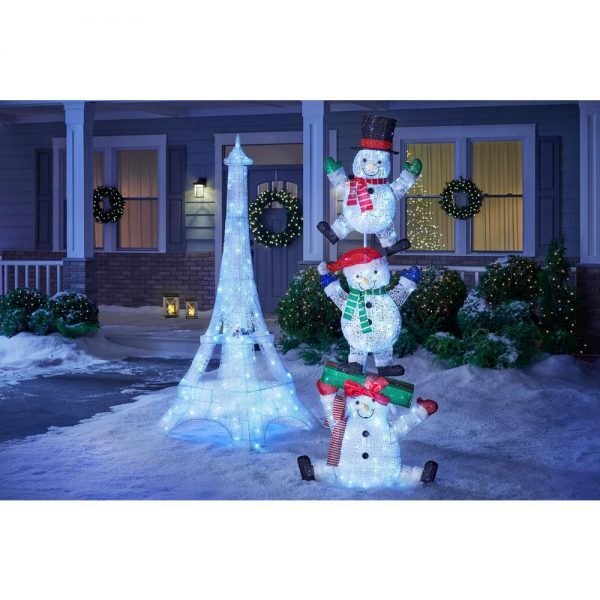 Christmas-86 in led lighted twinkling eiffel tower