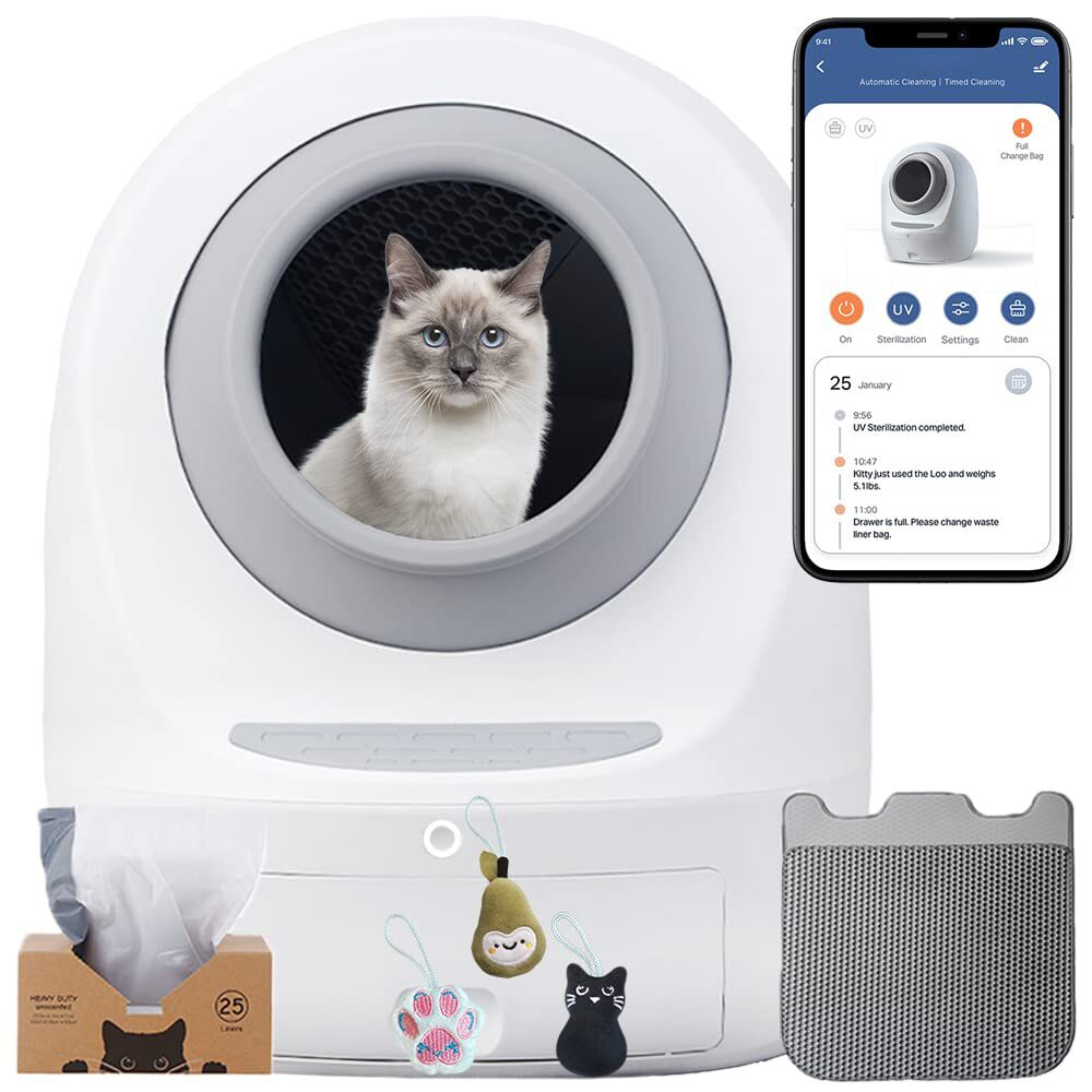 Intelligent WIFI automatic selfcleaning cat litter box Amazon