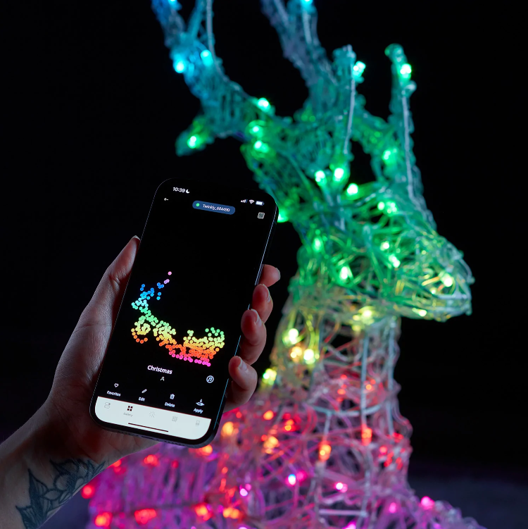 Smart Control Lighting Reindeer and Sleigh Christmas Decoration- Solar energy storage function