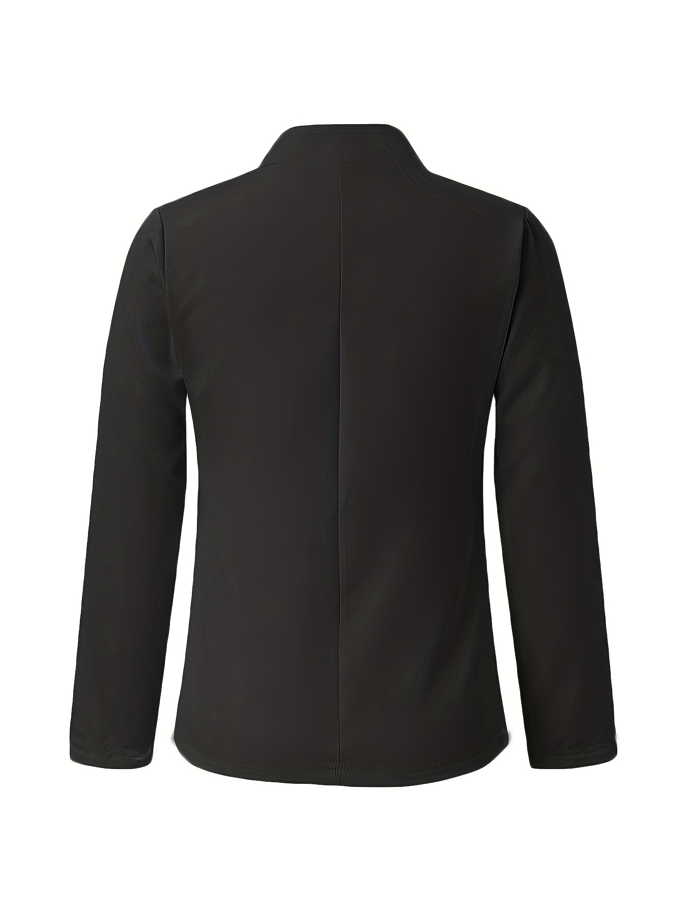 Long Sleeve Open Front Jacket, Solid Outwear For Business, Every Day, Women's Clothing