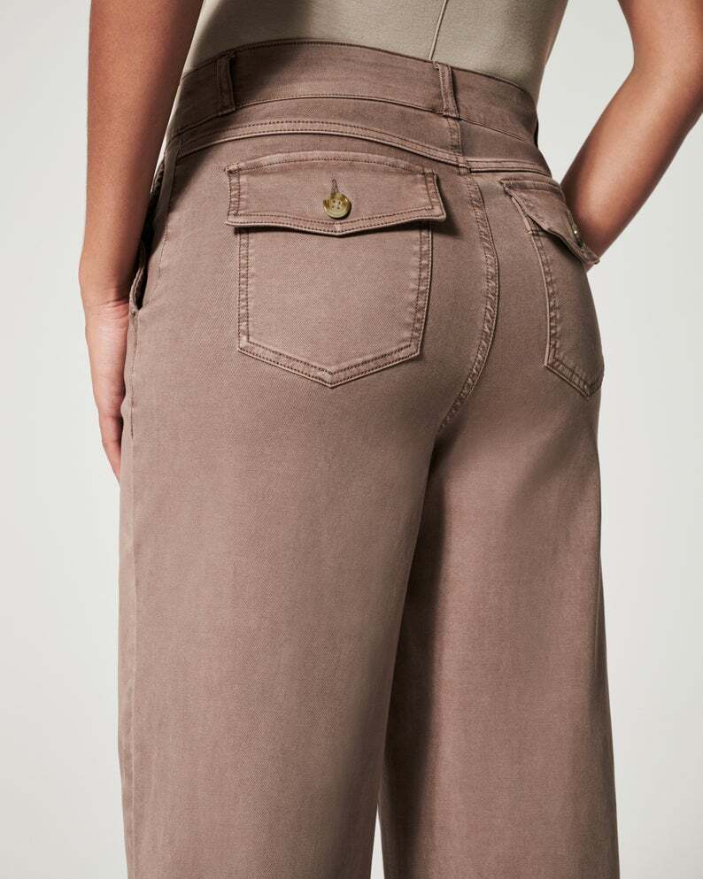 Stretch Twill Cropped Wide Leg Pants (BUY 4 FREE SHIPPING)