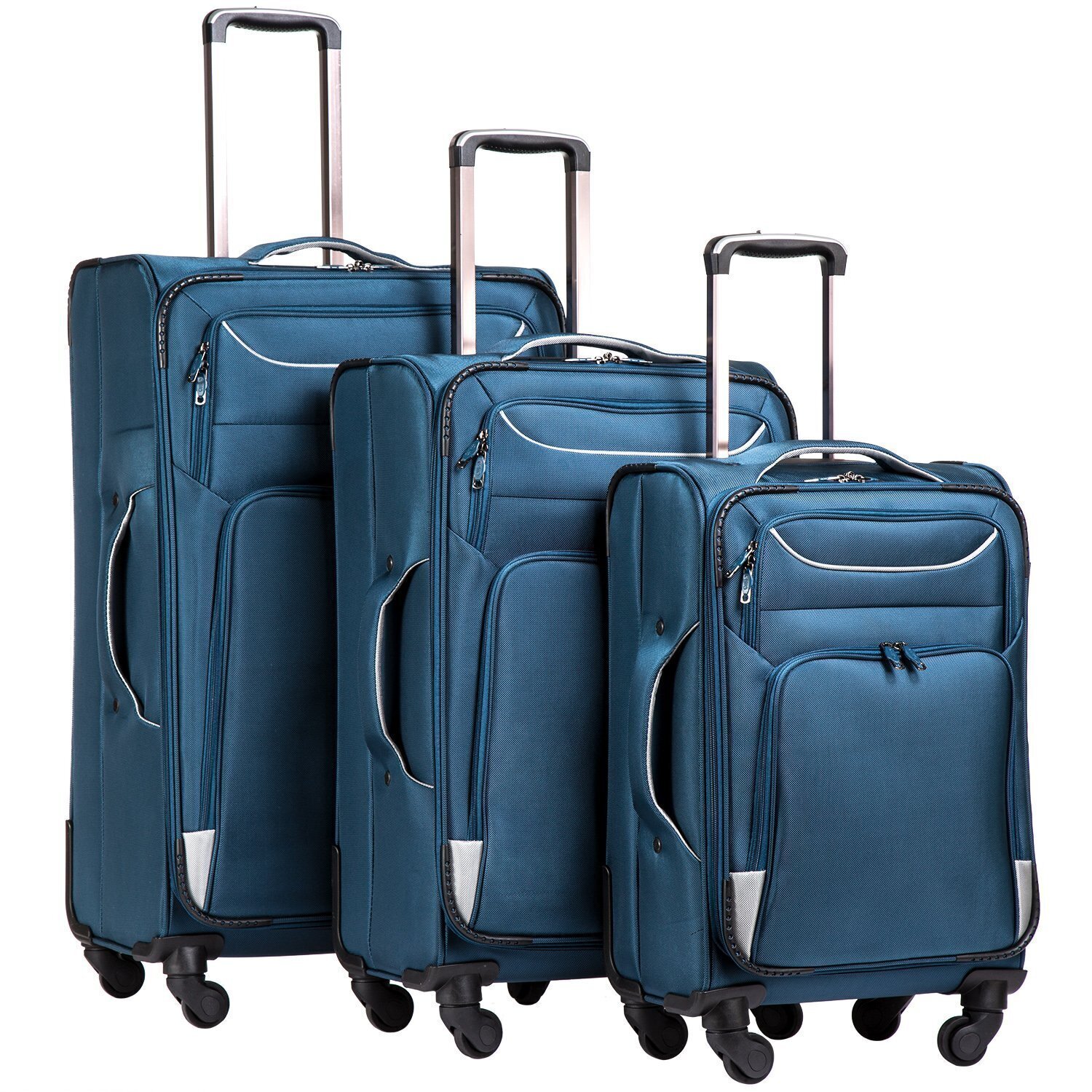 🔥3 Piece Set Suitcase Spinner  lightweight🔥Blue