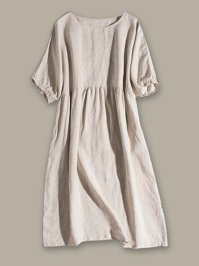 Literary And Retro Cotton Linen Dress