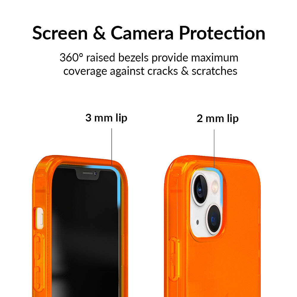 Neon Orange Clear iPhone Case