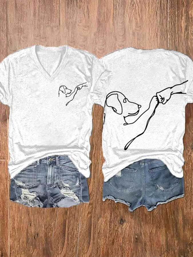 Dog High Five Casual T-shirt