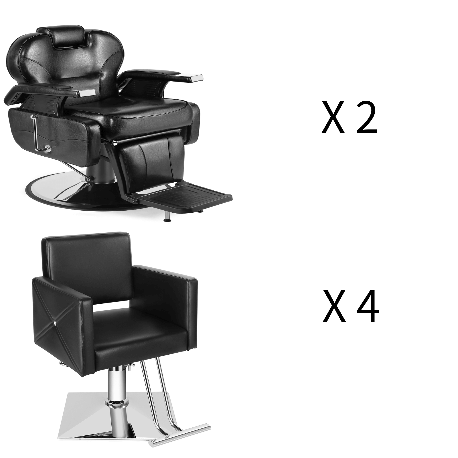 #5016 Barber Chair *2 + #5037 Salon Chair *4