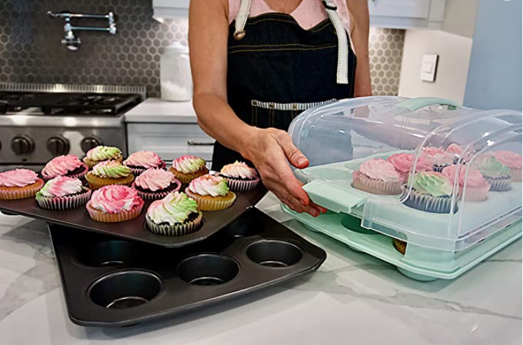 Cupcake Carrier With Two Muffin Pan