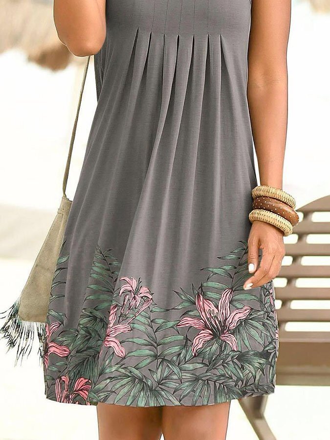 Resort Print Sleeveless Dress