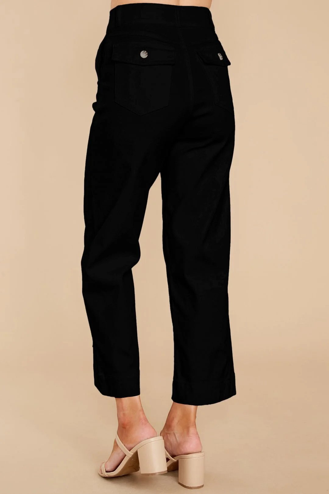 Stretch Twill Cropped Wide Leg Pants (BUY 4 FREE SHIPPING)