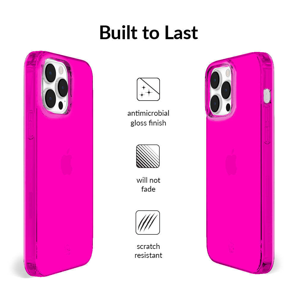 Neon Pink Clear iPhone Case