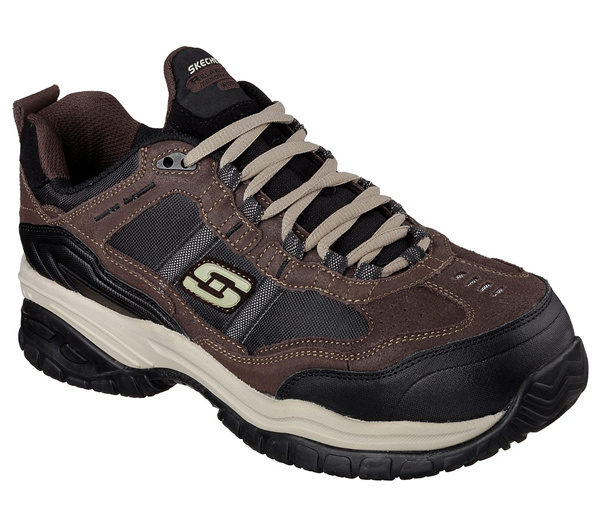 Skechers Men Work: Relaxed Fit - Soft Stride - Grinnell Comp Brown/Bla ...