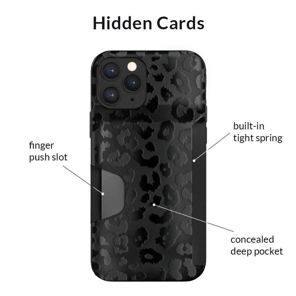 Black Leopard Wallet Case