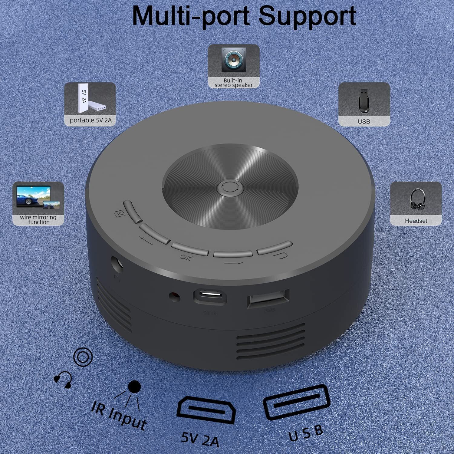 Portable Home Mini USB Projector
