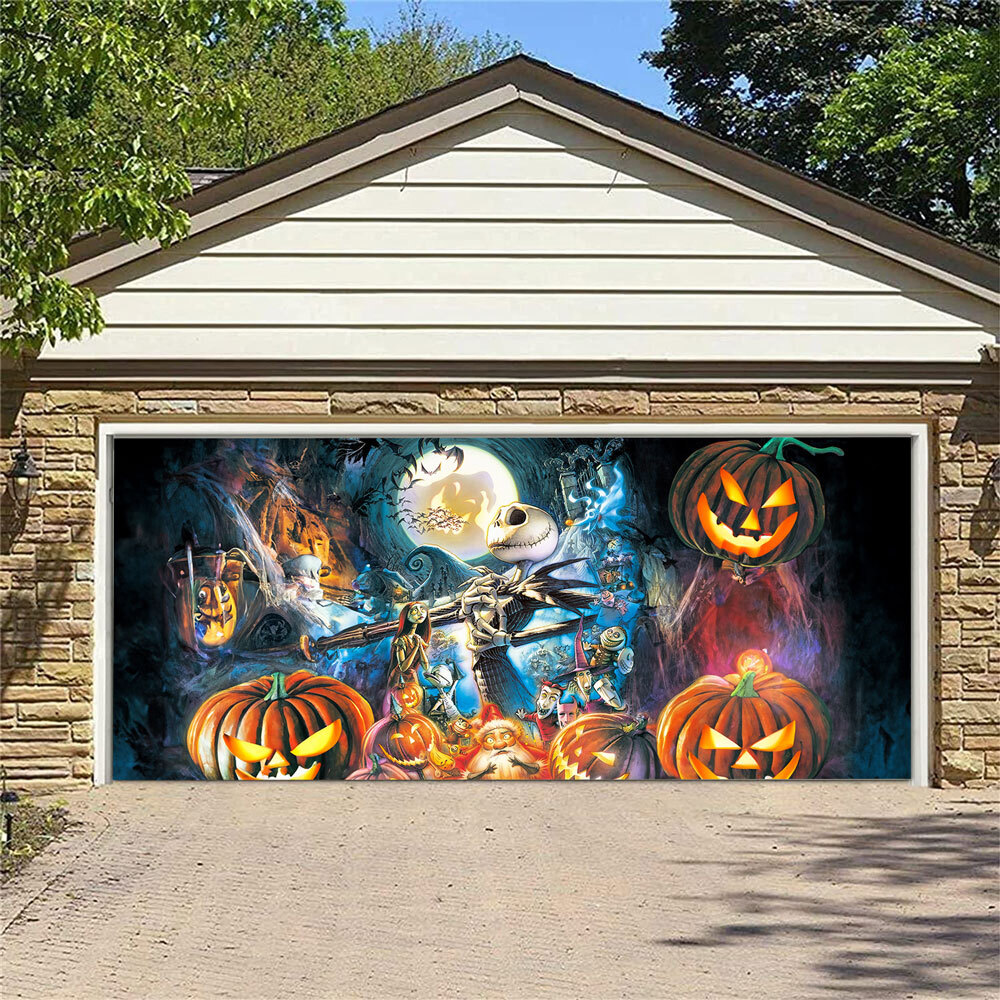 Jack's Wonderland The Nightmare Before Christmas Garage Door Cover Ban ...