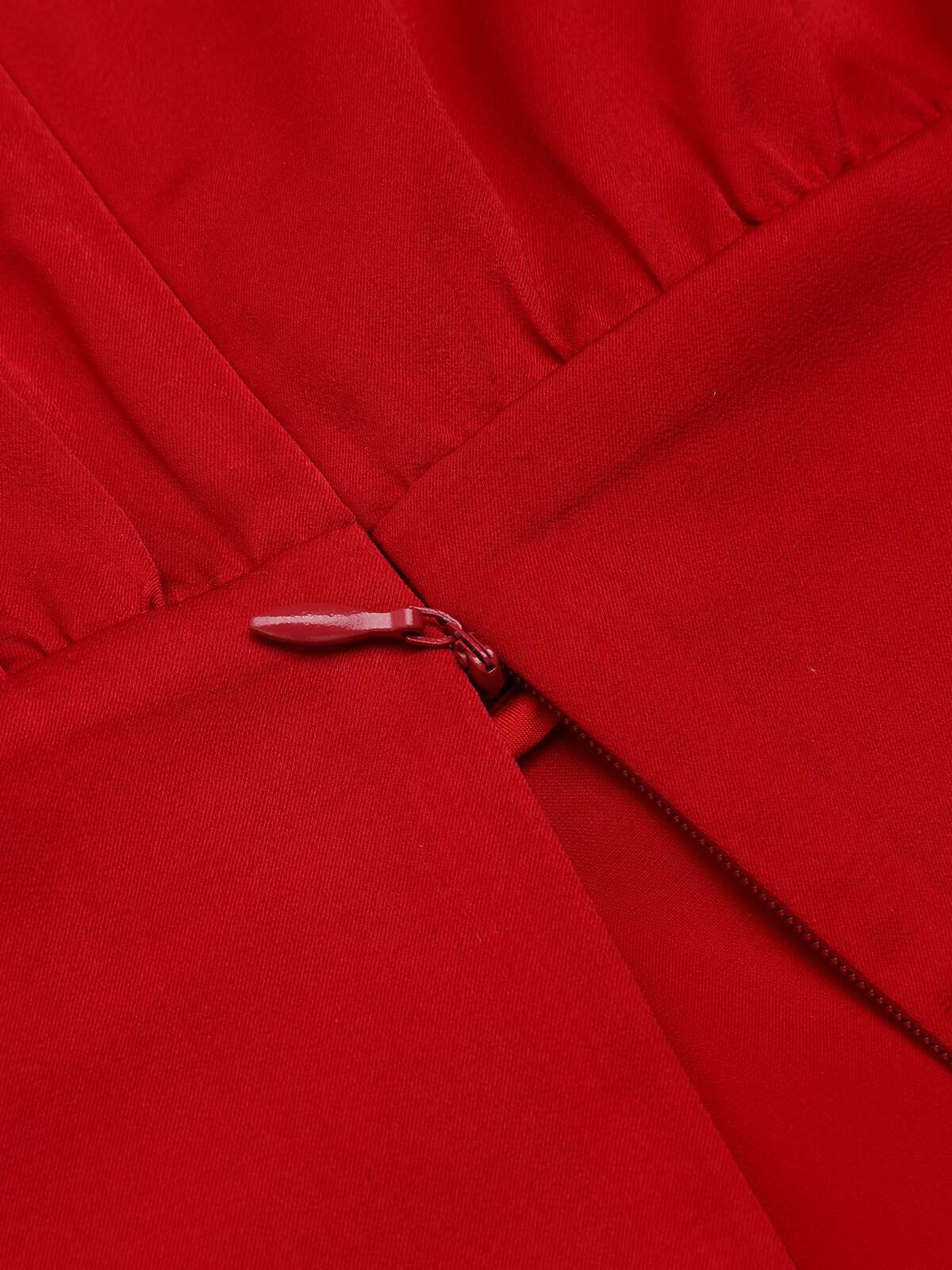 [Pre-Sale] 2PCS 1940s Red Tie-Up Blouse & Black Pants