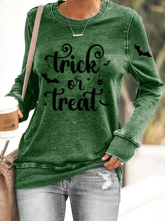 Women's trick or treat sweatshirt