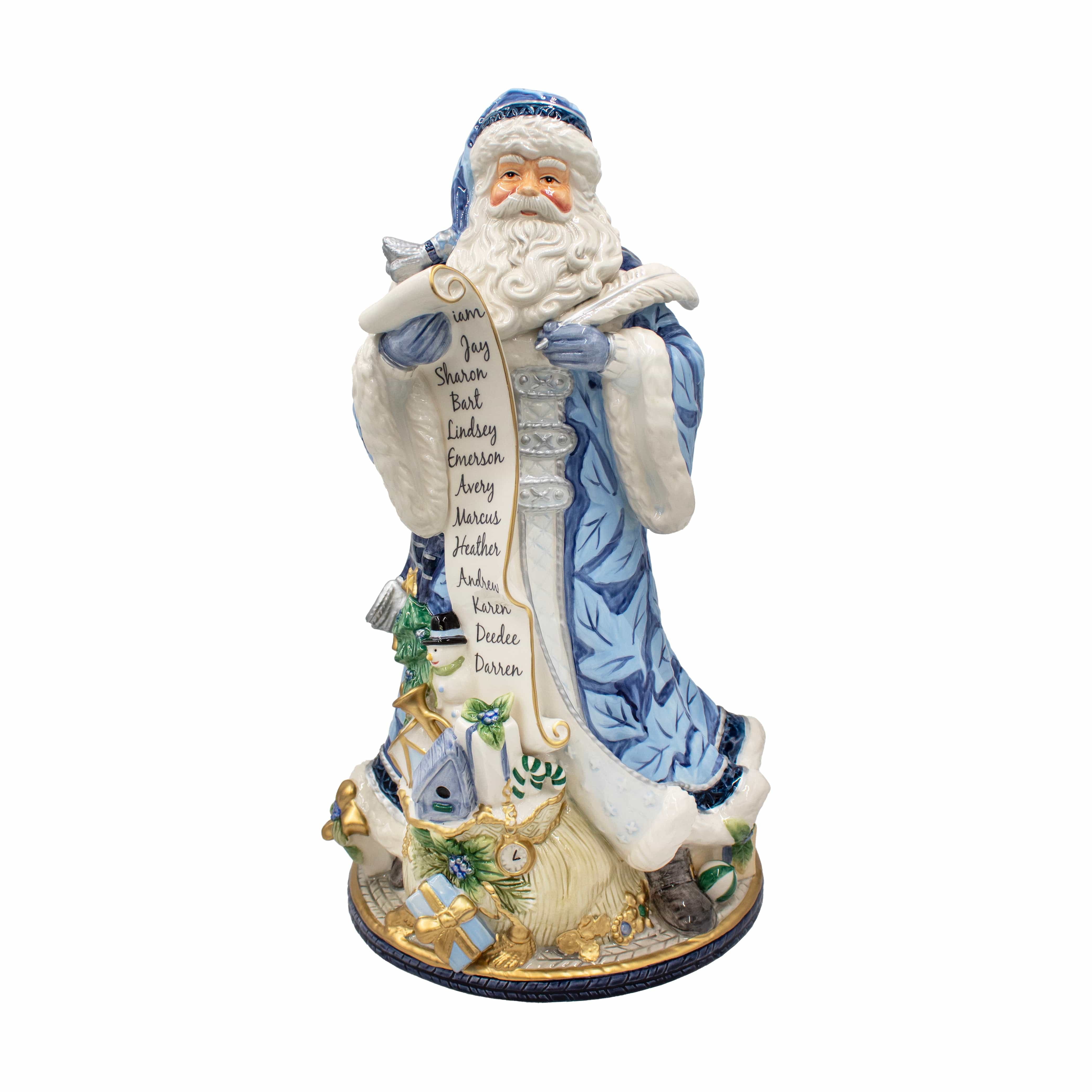Holiday Home Blue Santa Figurine, 18.75 IN