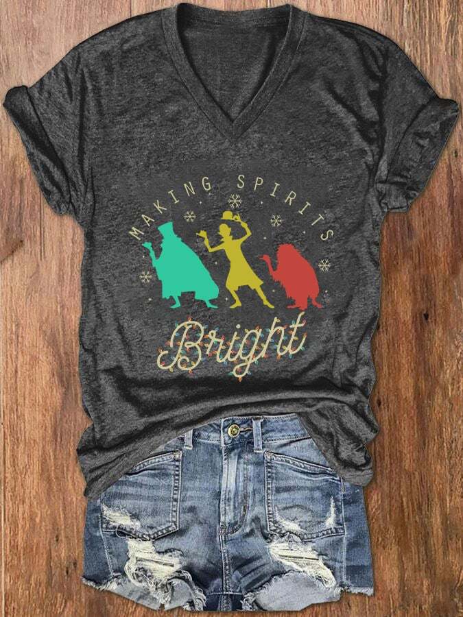 Women's Making Spirits Bright Casual T-Shirt