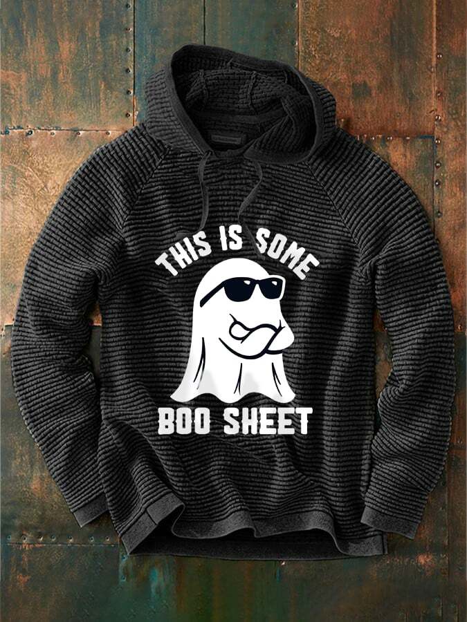 Men's This Is Some Boo Sheet Print Raglan Hooded Jacket